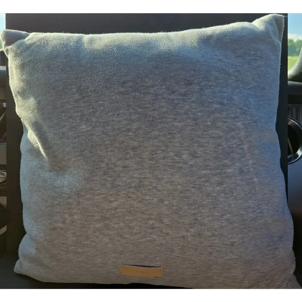 Bloomingville 17” Sq Throw Pillow Cotton Blend Grey w/Gold Spots
